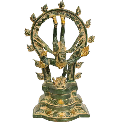 Brassaura™ Brass Shiva’s Gangavatarana (Nataraja) Sculpture | Height 12 Inches & Weight 2.70 kg