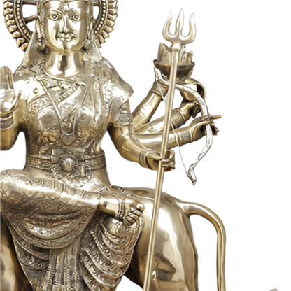 Handcrafted brass statue Maa Durga Seated on lion  33 Inches