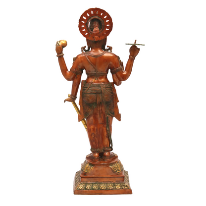 Brassaura® Brass Vishnu Statue | Height 41 Inches & Weight 32.40 kg