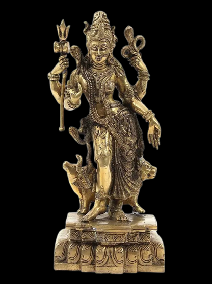 Brassaura® Brass Ardhanarishwara Statue | Height 18 Inches & Weight 9 kg