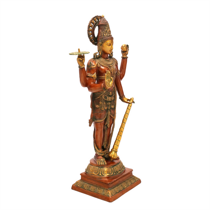 Brassaura® Brass Vishnu Statue | Height 41 Inches & Weight 32.40 kg