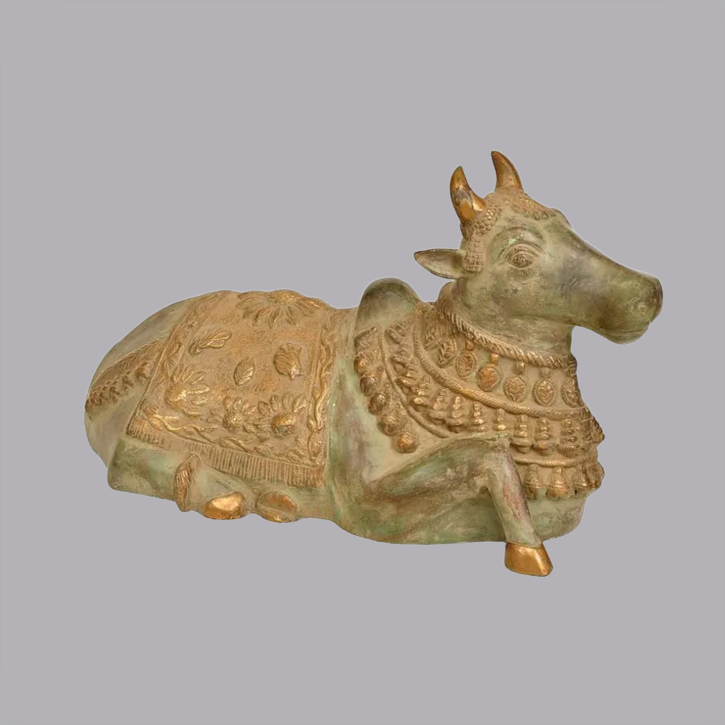 Brassaura® Brass Nandi Statue | Height 11 Inches & Weight 9.10 kg