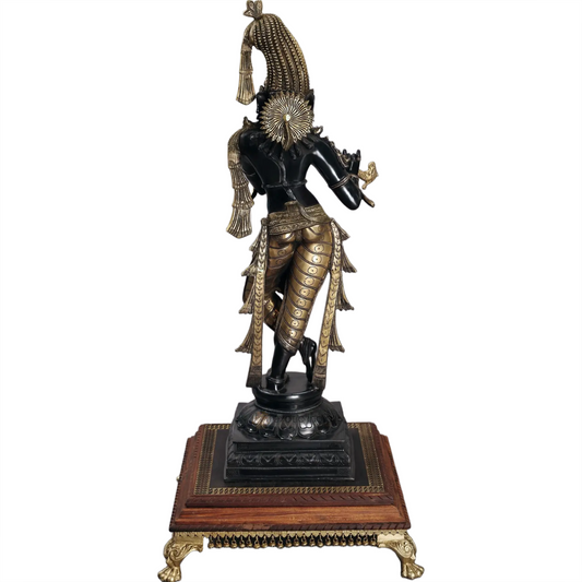 Brassaura® Brass Krishna Statue | Height 35 Inches & Weight 23.30 kg