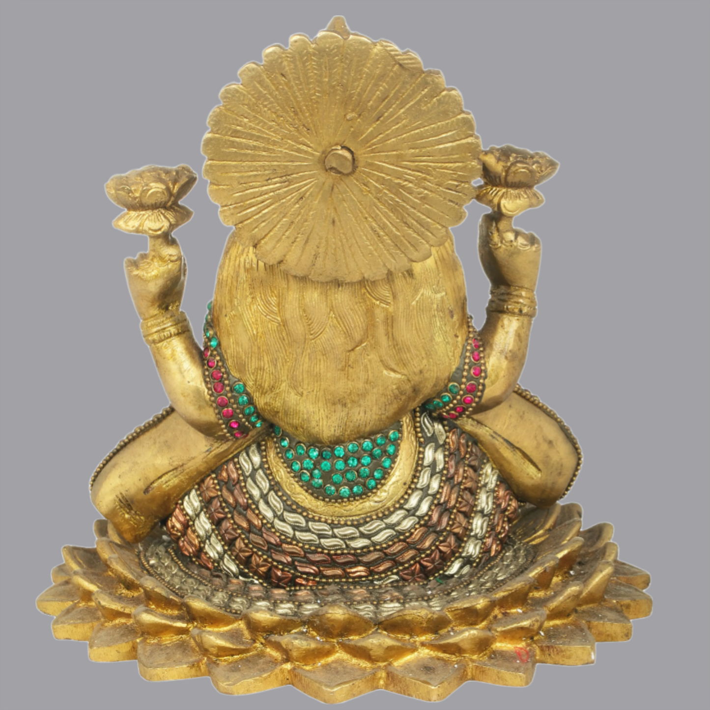 Brassaura® Lakshmi Ganesha Inlay Statue Set | Height 8 Inches & Weight 7 kgs