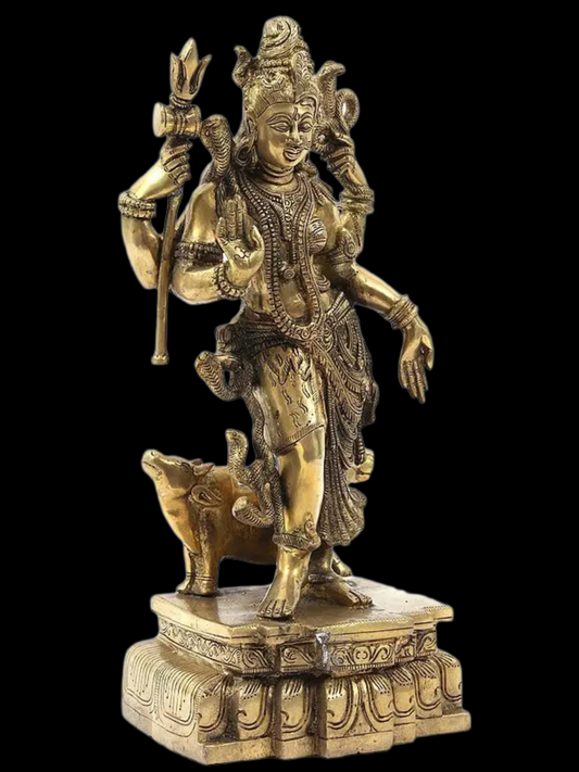 Brassaura® Brass Ardhanarishwara Statue | Height 18 Inches & Weight 9 kg