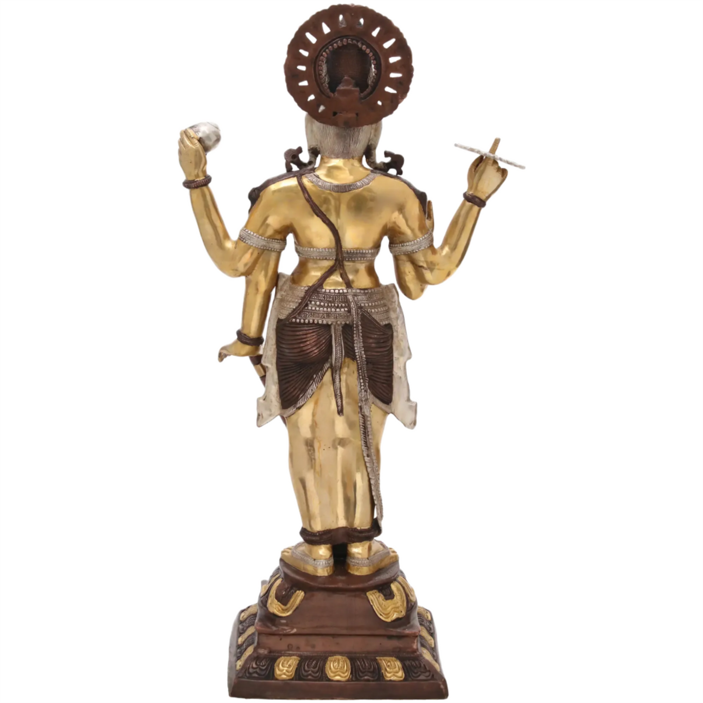 Brassaura® Brass Vishnu Statue | Height 41 Inches & Weight 32.40 kg