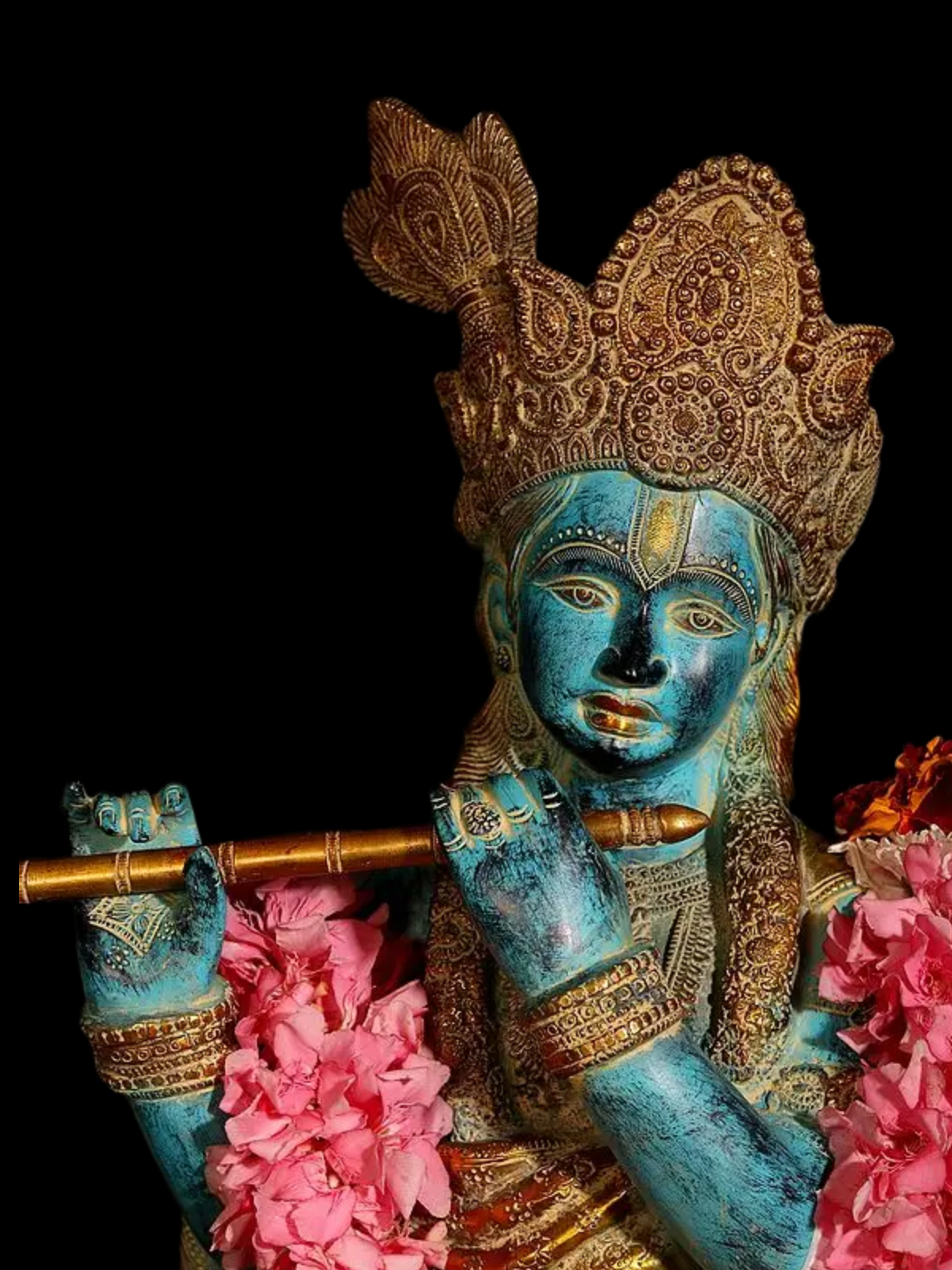 ब्रसैरा® पीतल की कृष्ण जी की प्रतिमा | ऊंचाई 31 इंच और वज़न 21.65 किलोग्राम