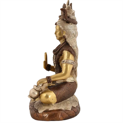 Brassaura™ Brass Shiva Statue | Height 10 Inches & Weight 3.80 kg
