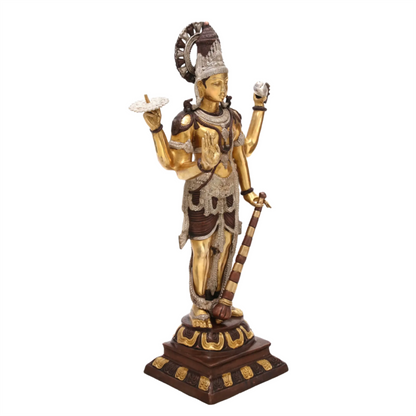Brassaura® Brass Vishnu Statue | Height 41 Inches & Weight 32.40 kg