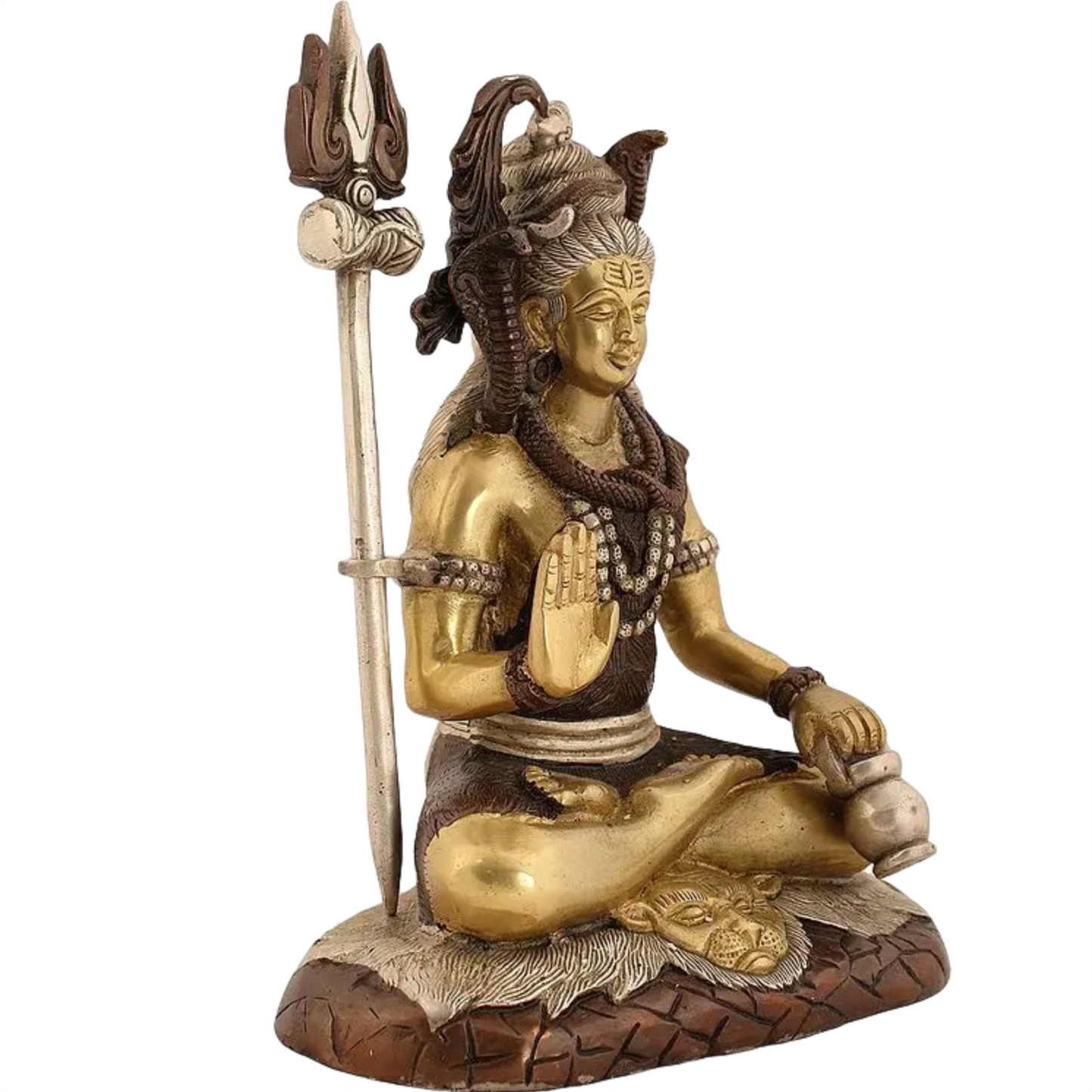 Brassaura™ Brass Shiva Statue | Height 10 Inches & Weight 3.80 kg