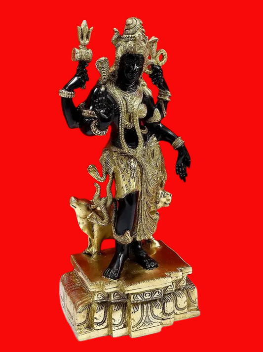 Brassaura® Brass Ardhanarishwara Statue | Height 18 Inches & Weight 9 kg