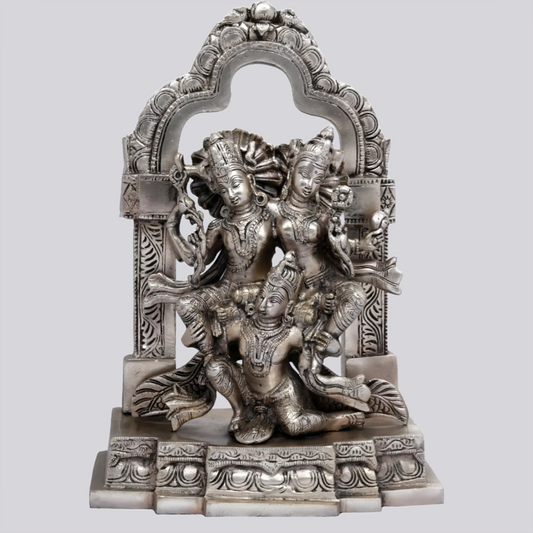 Brassaura® Brass Lakshmi Narayana on Garuda Statue | Height 12 Inches & Weight 5.24 kg