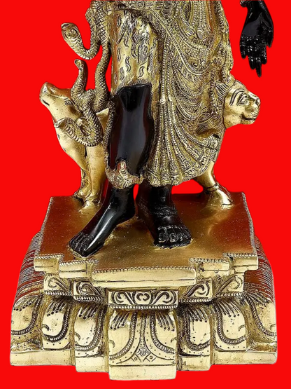 Brassaura® Brass Ardhanarishwara Statue | Height 18 Inches & Weight 9 kg