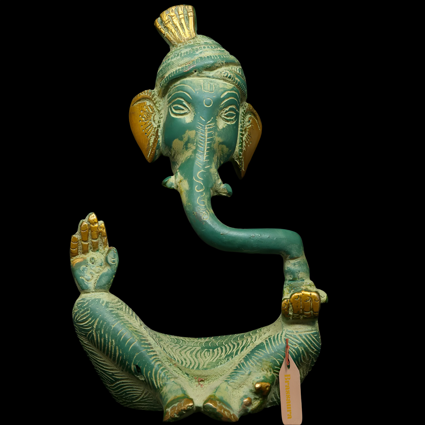 Brassaura™ Modern Brass Ganesha Statue | Height 7 Inches & Weight 1.12 kgs