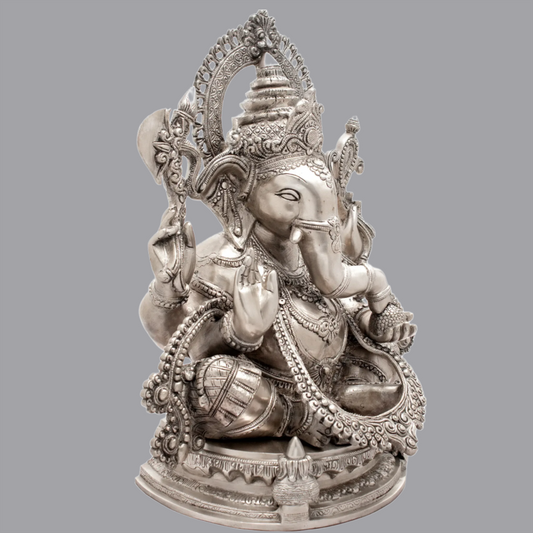 Brassaura™ 19" Ashirwad Ganesha in Brass | Height 19 Inches | Weight 23.30 kgs