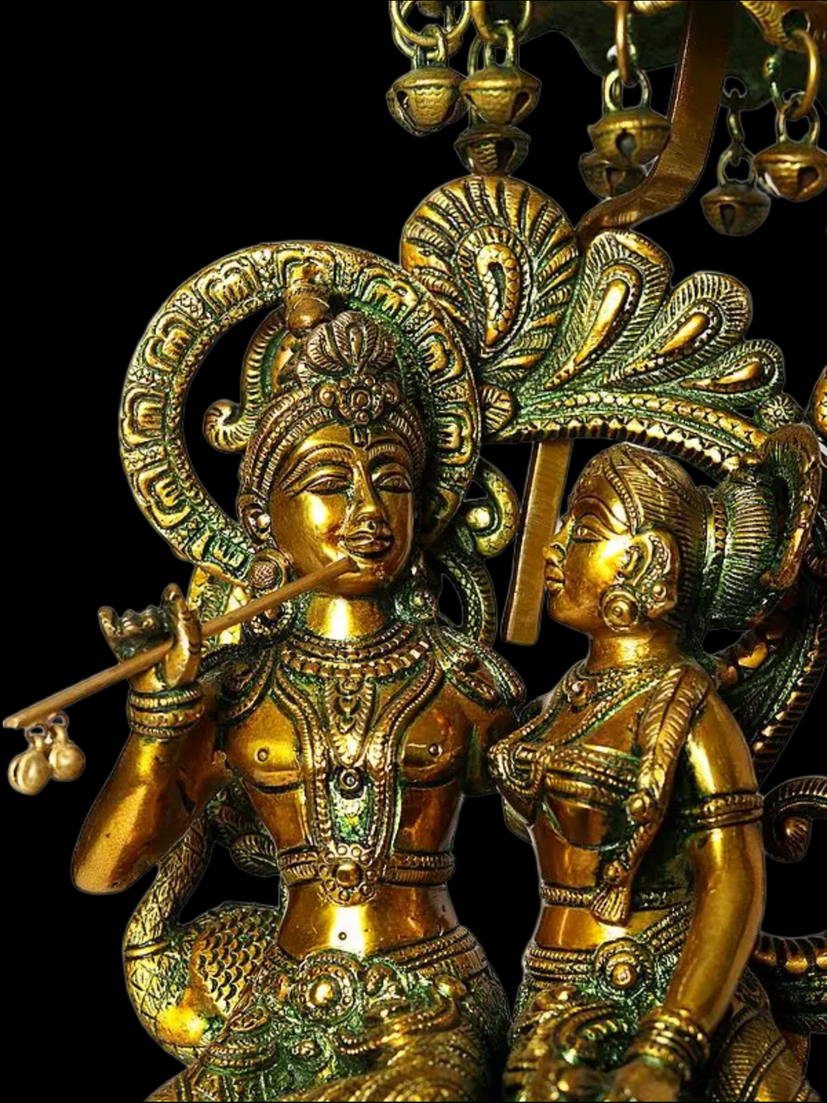 Brassaura® Brass Krishna on Elephant Statue | Height 23 Inches & Weight 19.20 kg