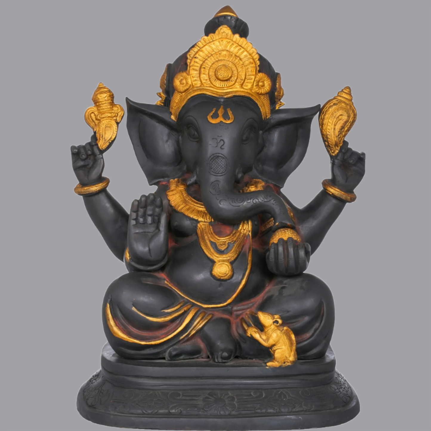 Brassaura® Lord Ganesha in Brass | Height 14 Inches | Weight 11.50 kgs