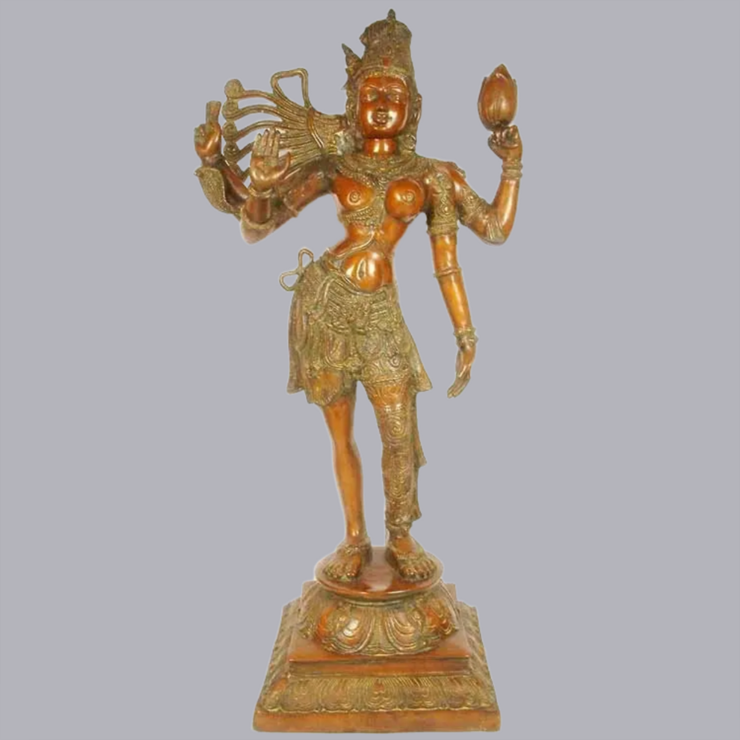 Brassaura® Brass Ardhanarishwara Statue | Height 40 Inches & Weight 25.80 kg