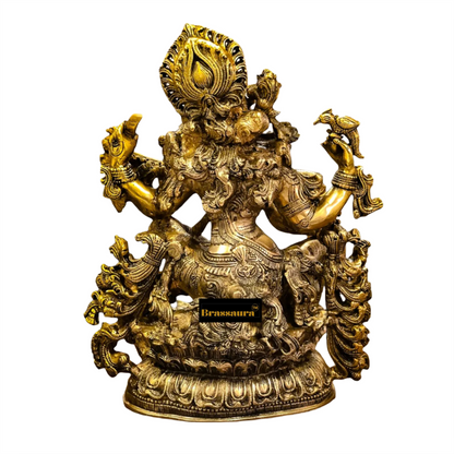 Brass Saraswati Idol for Home and Decor Height 16 Inches & Weight 18 Kgs