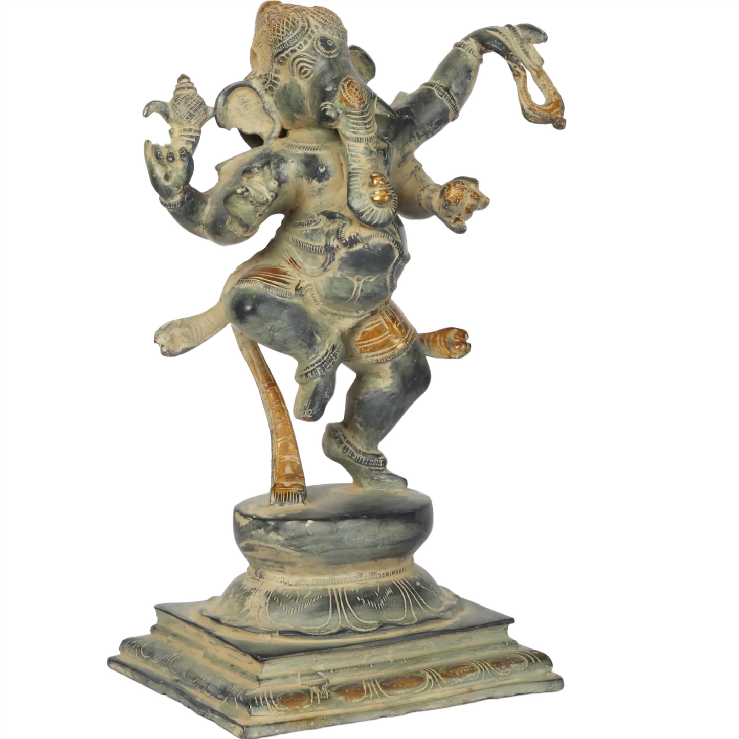 Brassaura™ Brass Dancing Ganesha Statue | Height 12 Inches & Weight 5.05 kgs