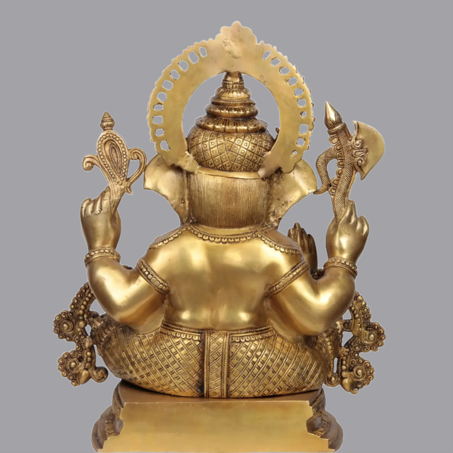 Brassaura™ 19" Ashirwad Ganesha in Brass | Height 19 Inches | Weight 23.30 kgs