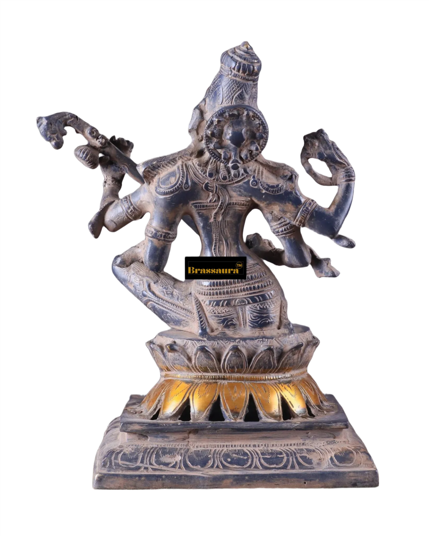 Brass Saraswati Idol for Home and Decor Height 11 Inches & Weight 5.76 Kgs