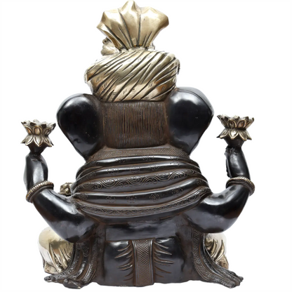 Brassaura™ Brass Ganesha Statue | Height 17 Inches & Weight 15.30 kgs