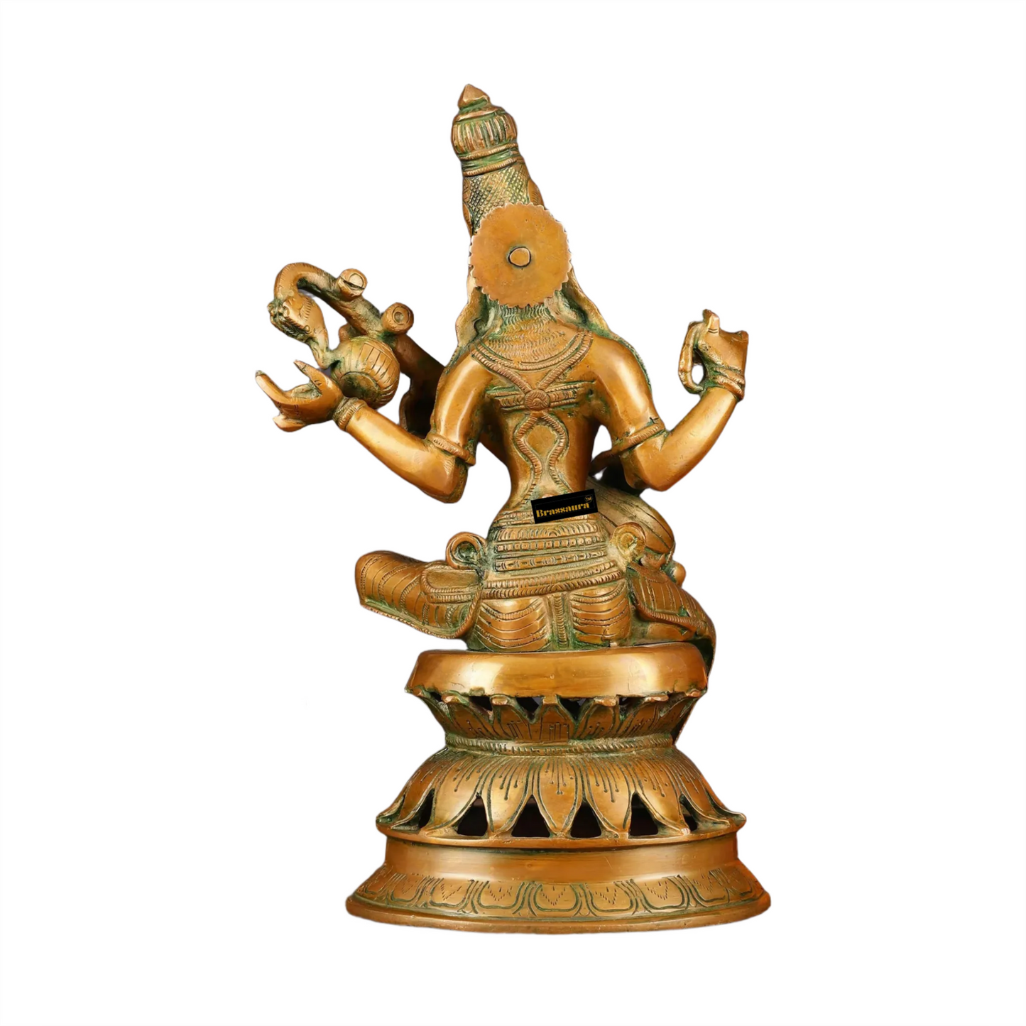 Brass Saraswati Idol for Home and Decor Height 12 Inches & Weight 4 Kgs