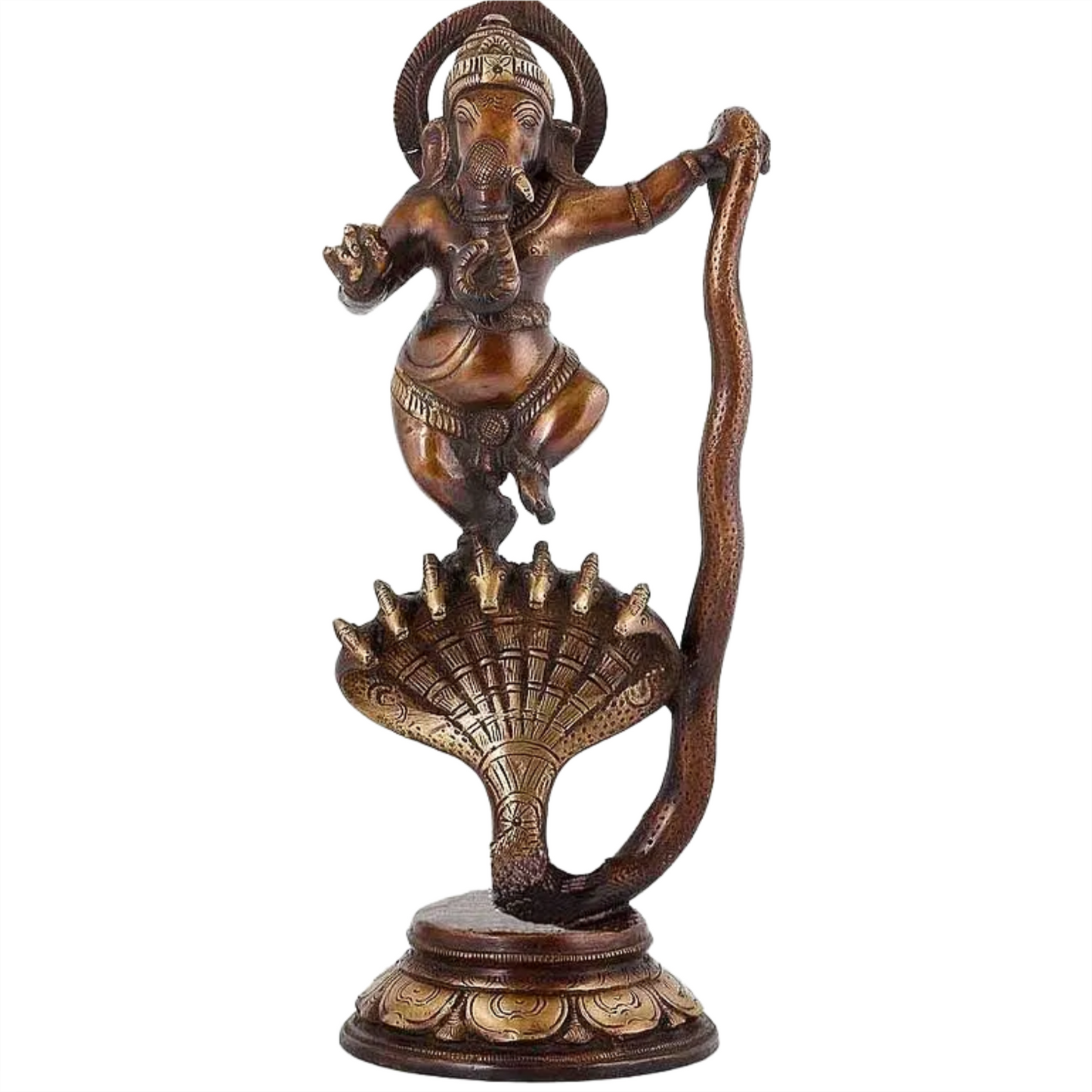 Brassaura™ Brass Ganesha Statue | Height 5 Inches & Weight 2.90 kgs