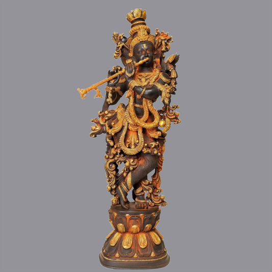 Brassaura® Brass Krishna Statue | Height 30.91 Inches & Weight 20.20 kg