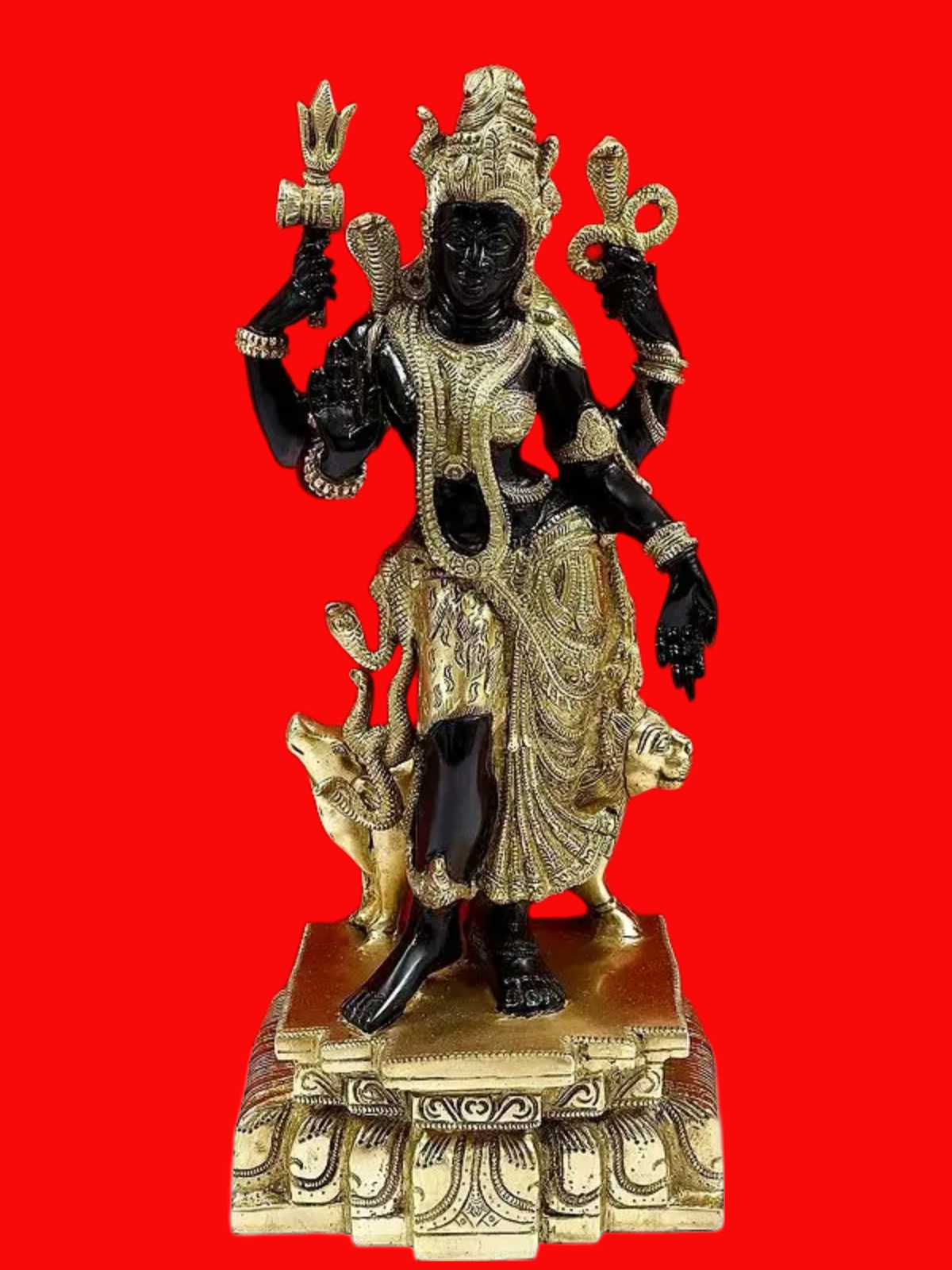 Brassaura® Brass Ardhanarishwara Statue | Height 18 Inches & Weight 9 kg