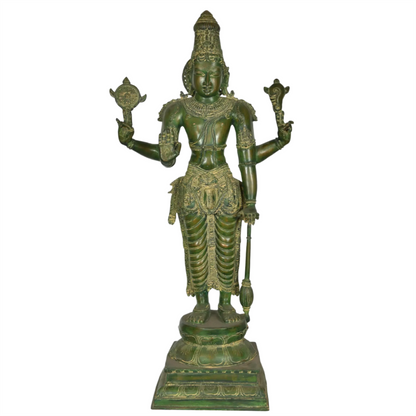 Brassaura® Brass Vishnu Statue | Height 38 Inches & Weight 27.40 kg