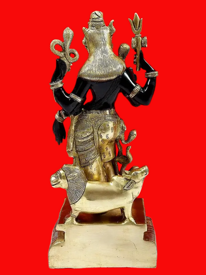 Brassaura® Brass Ardhanarishwara Statue | Height 18 Inches & Weight 9 kg