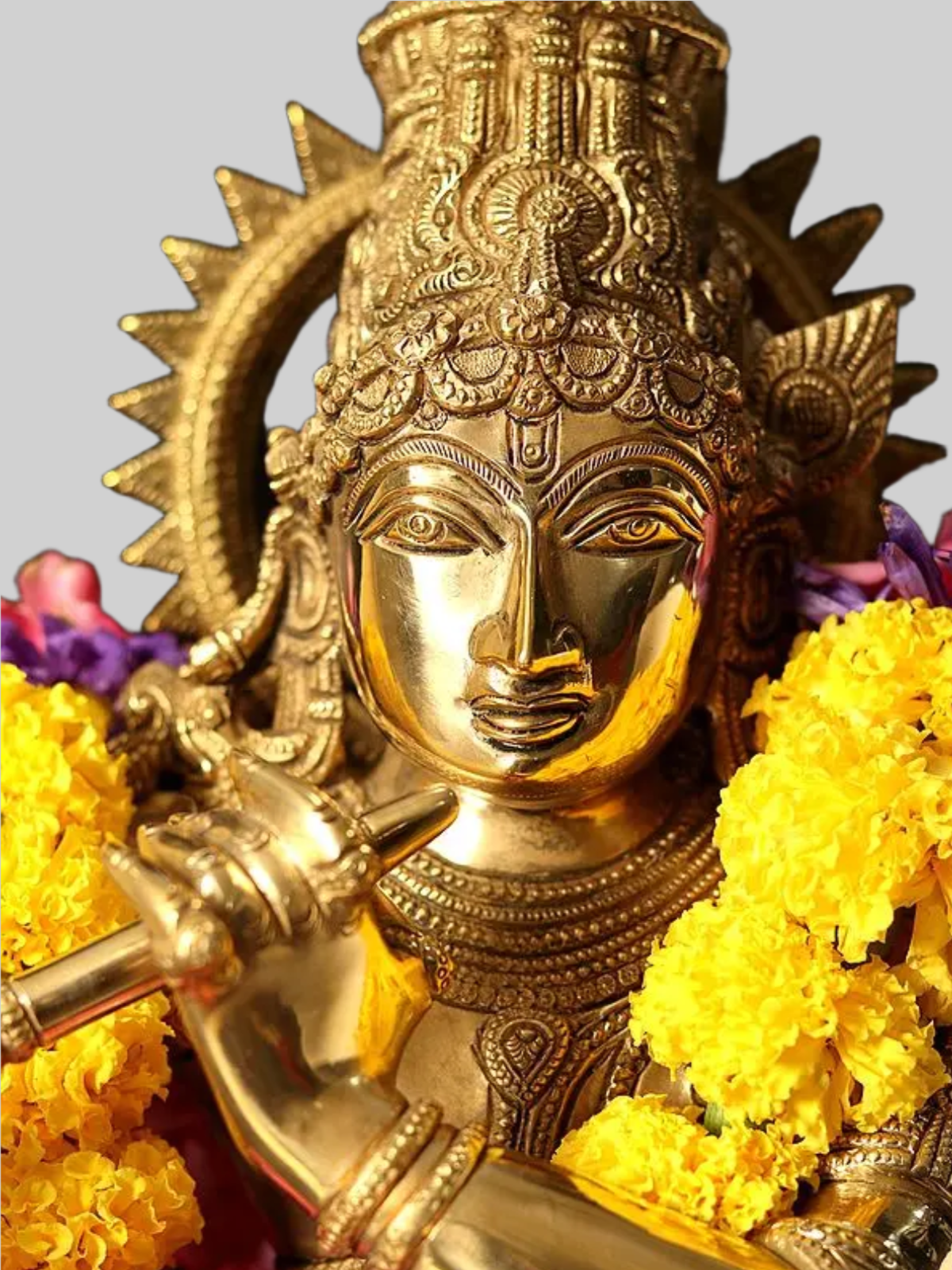 Brassaura® Brass Krishna Ji Statue | Height 26 Inches & Weight 14.35 kg