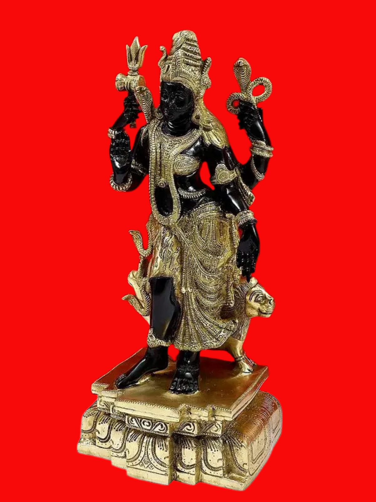 Brassaura® Brass Ardhanarishwara Statue | Height 18 Inches & Weight 9 kg
