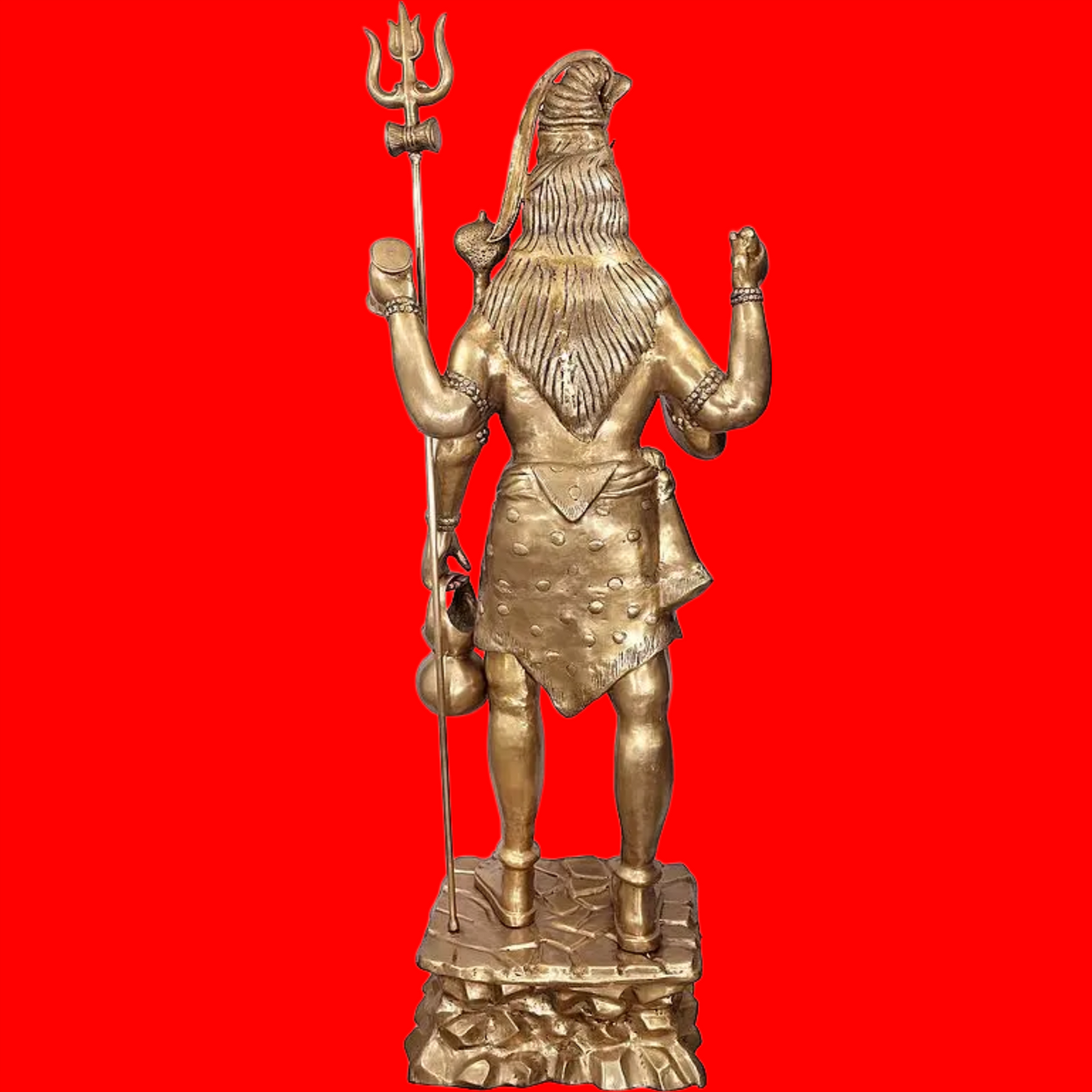 Brassaura® Brass Large Standing Shiva Statue | Height 91 Inches & Weight 170 kg