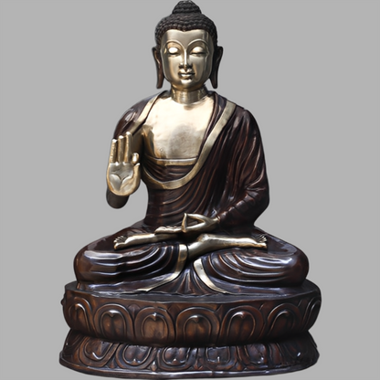 Brassaura™ Brass Big Buddha Statue | Height 64 Inches & Weight 250.000 kg