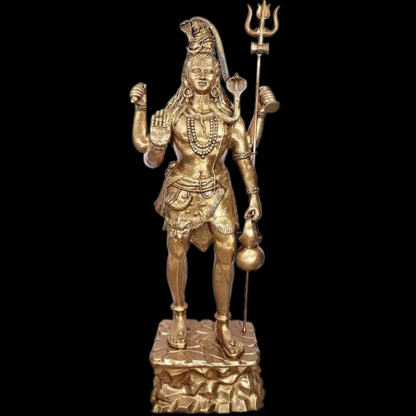 Brassaura® Brass Large Standing Shiva Statue | Height 91 Inches & Weight 170 kg