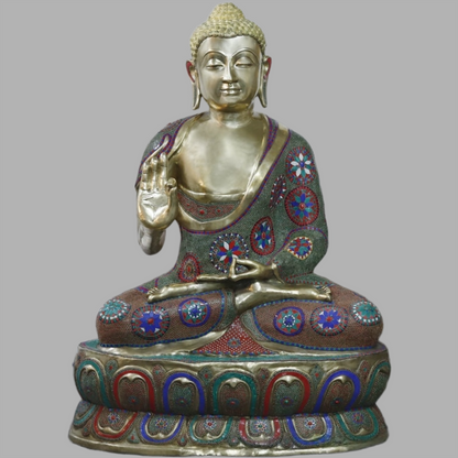 Brassaura™ Brass Big Buddha Statue | Height 65 Inches & Weight 255.000 kg
