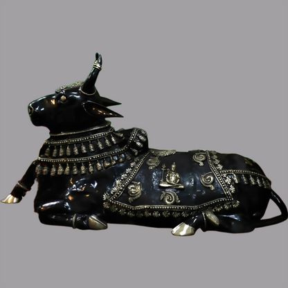 Brassaura™ Brass Big Nandi Statue | Height 44 Inches & Weight 150 kg