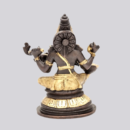 Brassaura® Brass Saraswati Statue | Height 5.12 Inches & Weight 0.88 kg