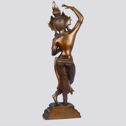 Brassaura® Standing Queen Mayadevi | Brass Statue | Height 21 Inches & Weight 5.70 kgs