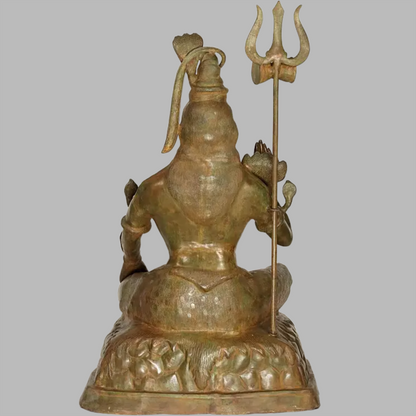Brassaura® Brass Large Sitting Shiva Statue | Height 57 Inches & Weight 135.10 kg