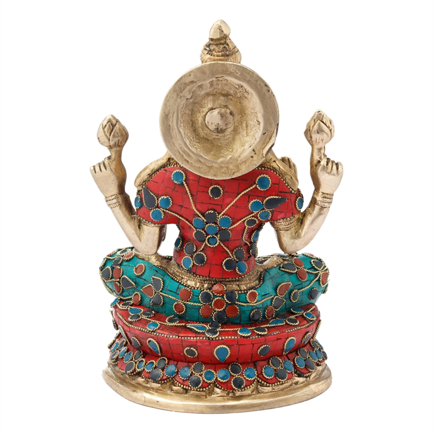 Brassaura® Goddess Lakshmi Seated on Lotus | Brass Statue | Height 9 Inches & Weight 3.80 kgs