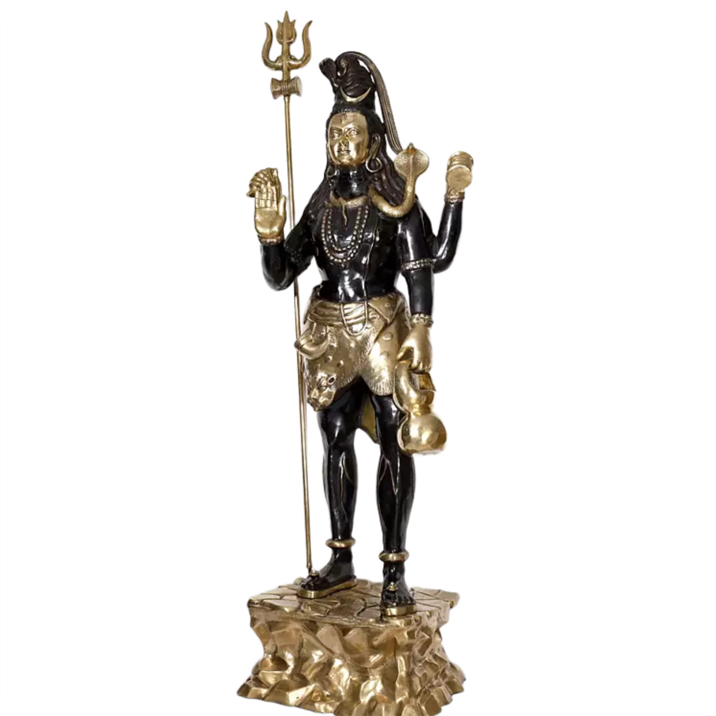 Brassaura® Brass Large Standing Shiva Statue | Height 91 Inches & Weight 185 kg