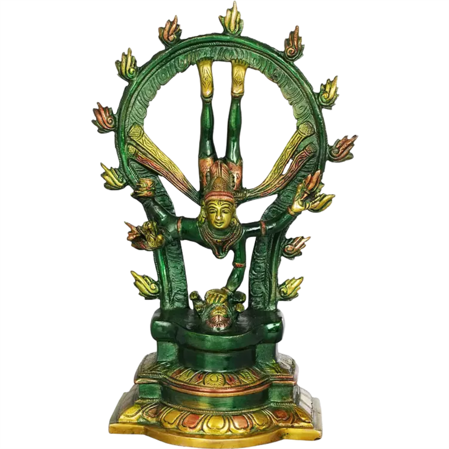 Brassaura™ Brass Shiva’s Gangavatarana (Nataraja) Sculpture | Height 12 Inches & Weight 2.70 kg