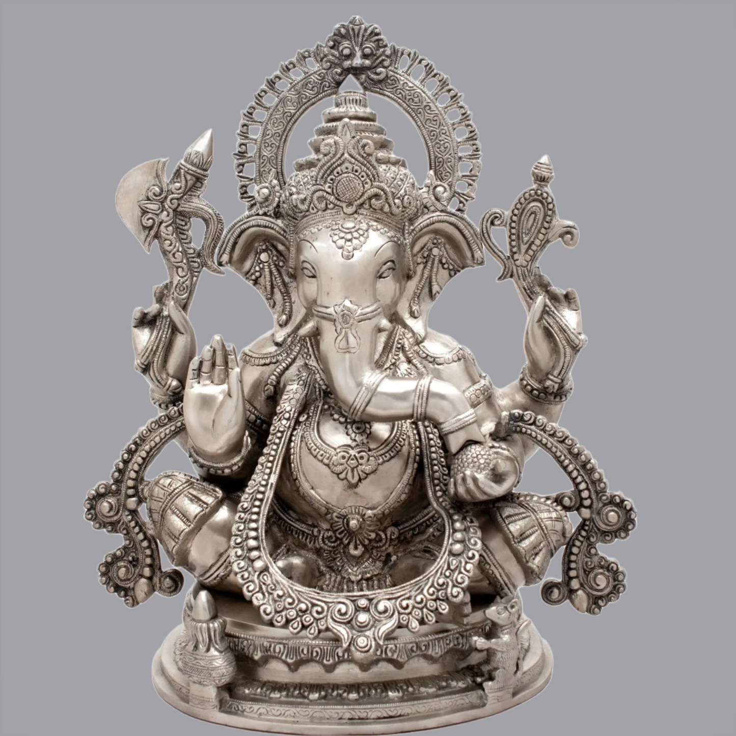 Brassaura™ 19" Ashirwad Ganesha in Brass | Height 19 Inches | Weight 23.30 kgs