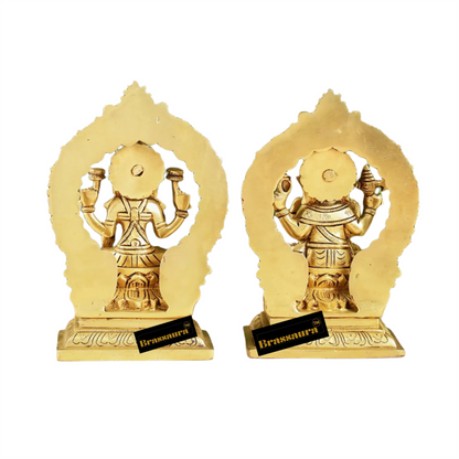 Brass Artistic Lakshmi Ganesh Height 7 Inches