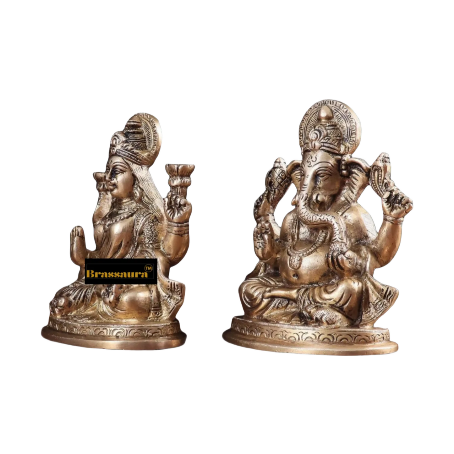 Brass Artistic Lakshmi Ganesh Height 6 Inches & Weight 2.6 Kg