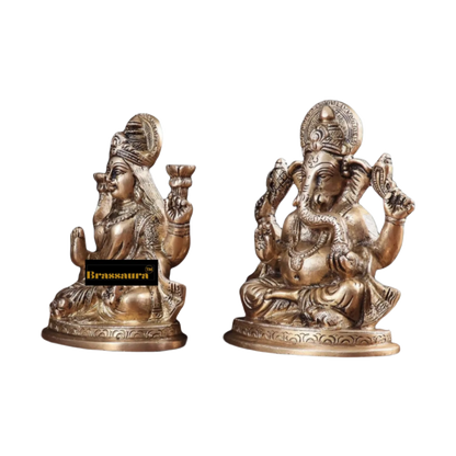 Brass Artistic Lakshmi Ganesh Height 6 Inches & Weight 2.6 Kg
